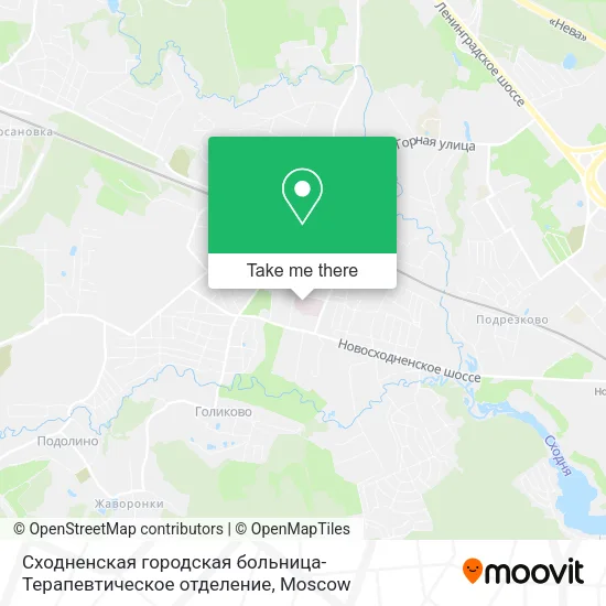 Сходненская городская больница-Терапевтическое отделение map
