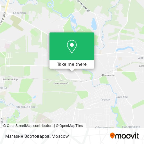 Магазин Зоотоваров map