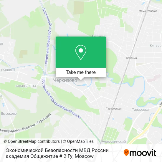 Экономической Безопасности МВД России академия Общежитие # 2 Гу map