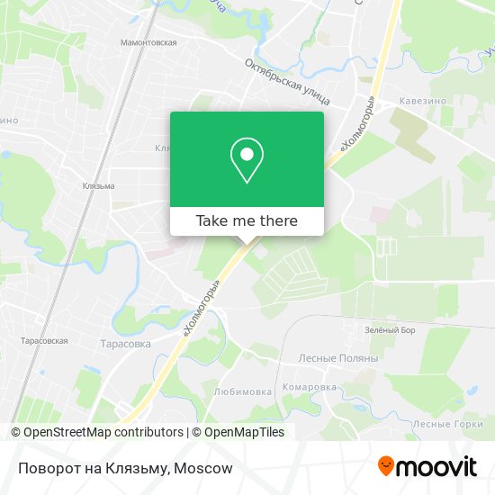Поворот на Клязьму map