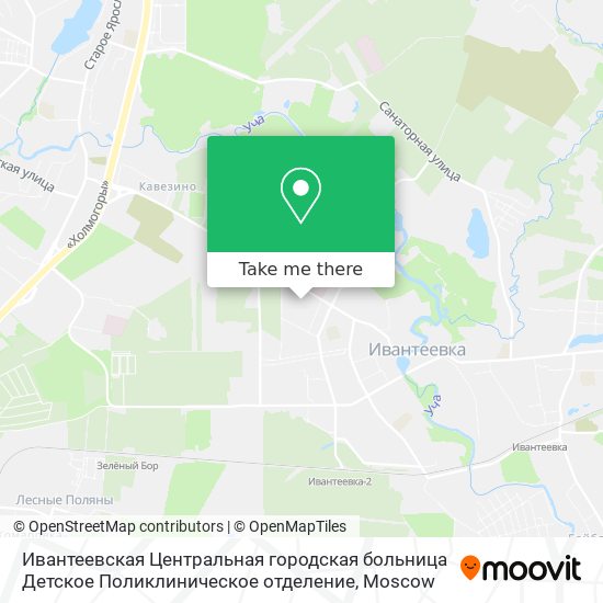 Ивантеевская Центральная городская больница Детское Поликлиническое отделение map
