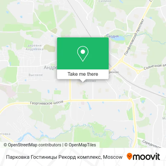 Парковка Гостиницы Рекорд комплекс map