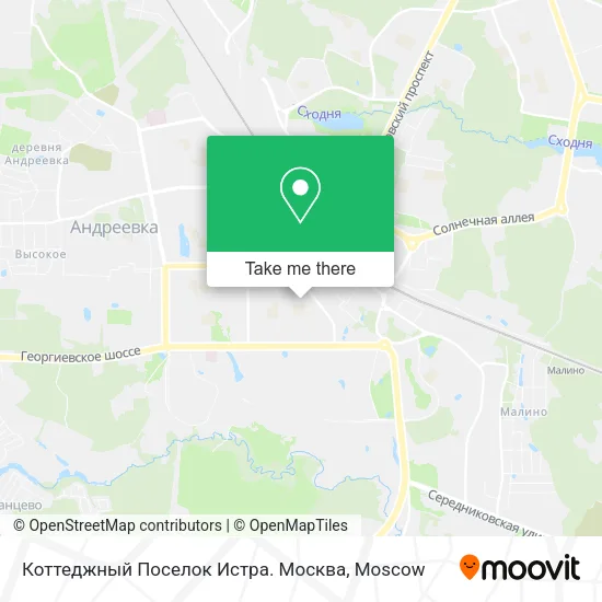 Коттеджный Поселок Истра. Москва map