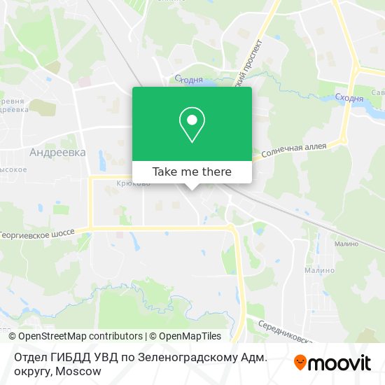 Отдел ГИБДД УВД по Зеленоградскому Адм. округу map