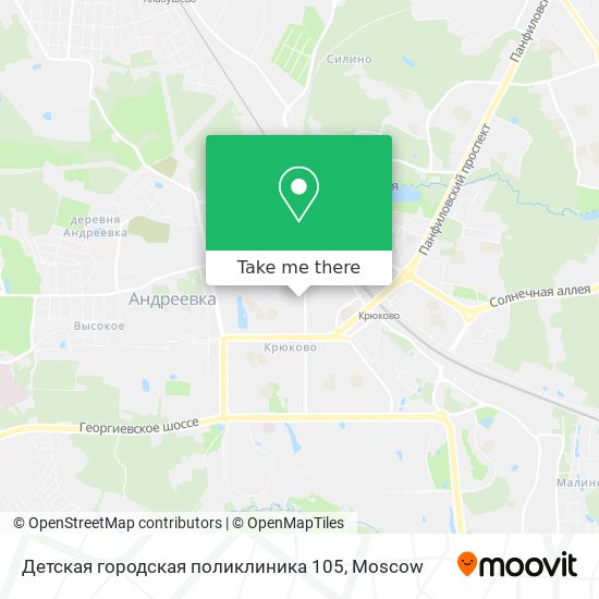 Детская городская поликлиника 105 map