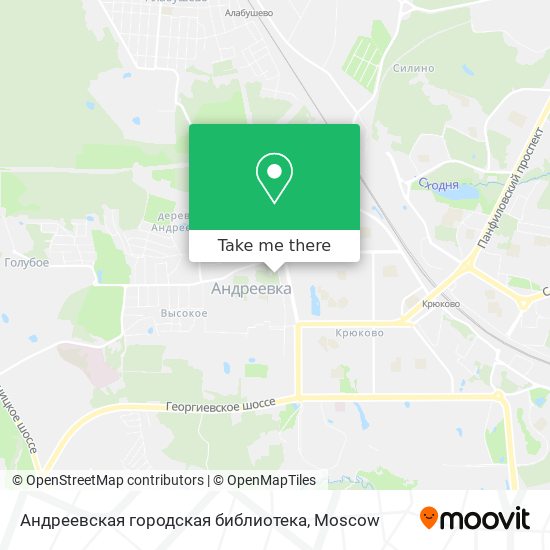 Андреевская городская библиотека map