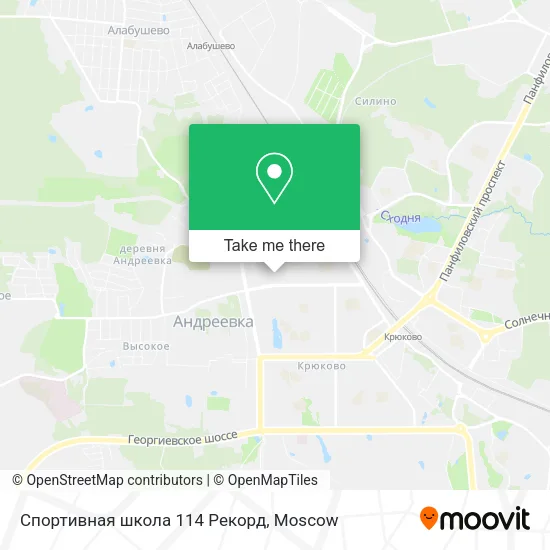 Спортивная школа 114 Рекорд map