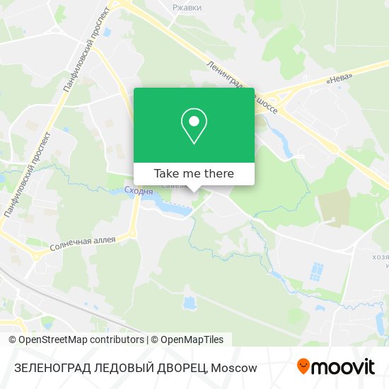 ЗЕЛЕНОГРАД ЛЕДОВЫЙ ДВОРЕЦ map