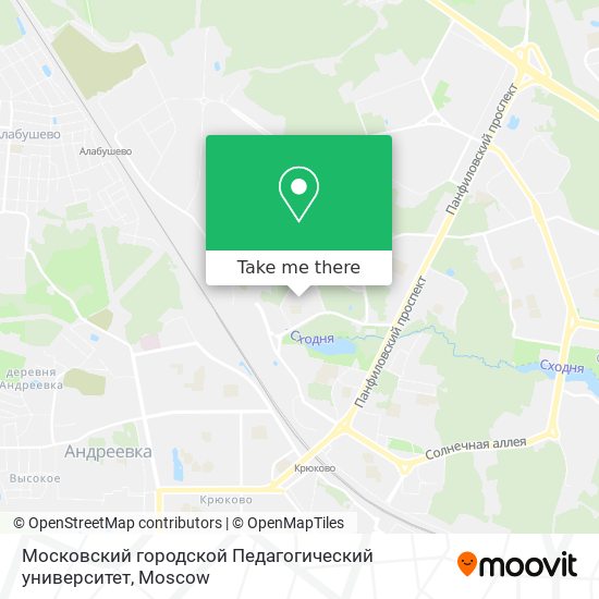 Московский городской Педагогический университет map