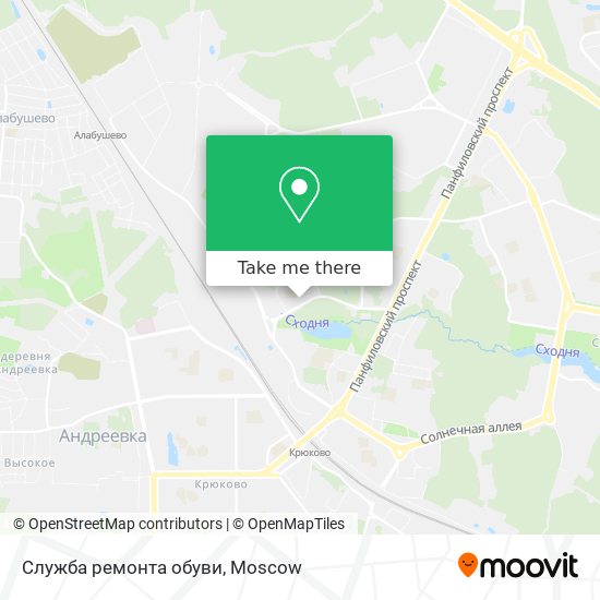 Служба ремонта обуви map