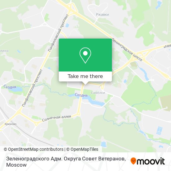 Зеленоградского Адм. Округа Совет Ветеранов map