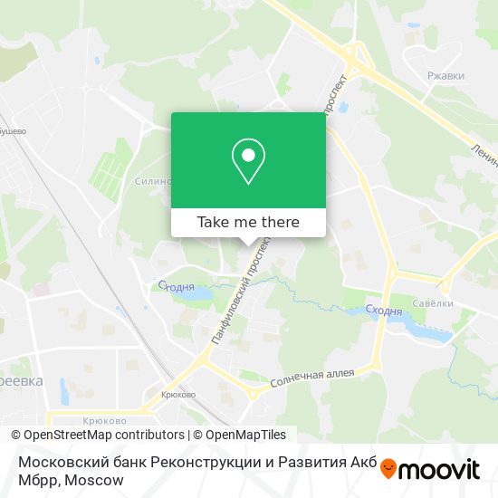 Московский банк Реконструкции и Развития Акб Мбрр map