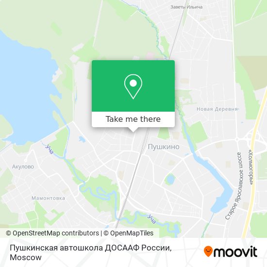 Пушкинская автошкола ДОСААФ России map