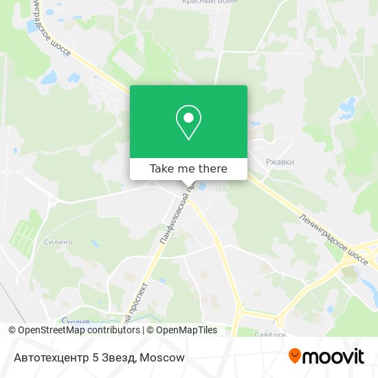 Автотехцентр 5 Звезд map