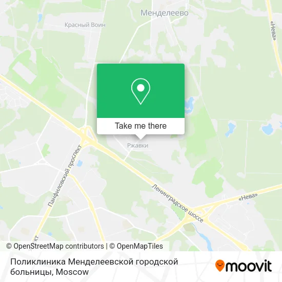 Поликлиника Менделеевской городской больницы map
