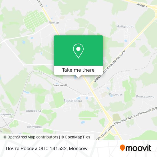 Почта России ОПС 141532 map