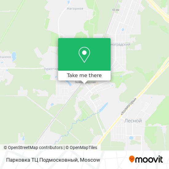 Парковка ТЦ Подмосковный map