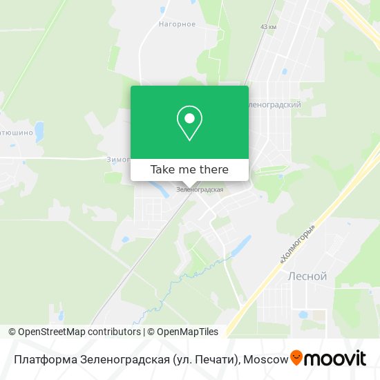 Платформа Зеленоградская (ул. Печати) map