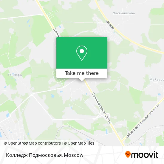 Колледж Подмосковья map