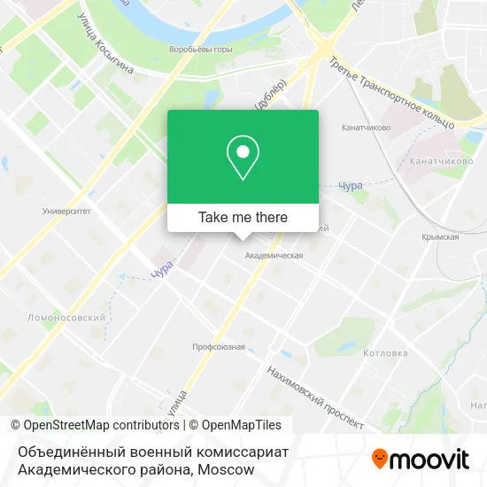 Объединённый военный комиссариат Академического района map