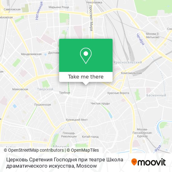 Церковь Сретения Господня при театре Школа драматического искусства map