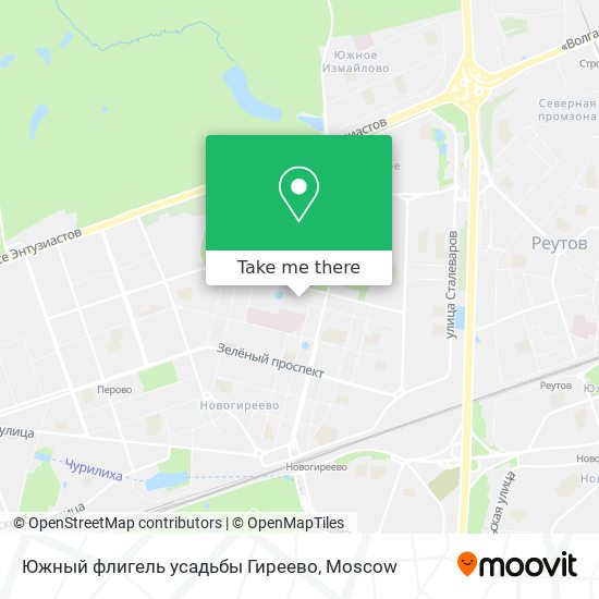 Южный флигель усадьбы Гиреево map