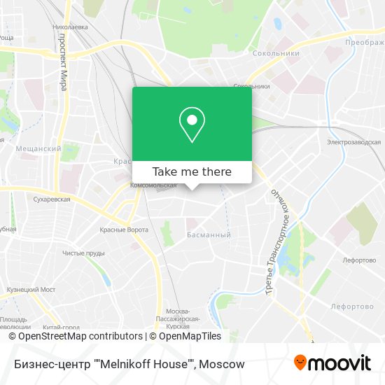 Бизнес-центр ""Melnikoff House"" map