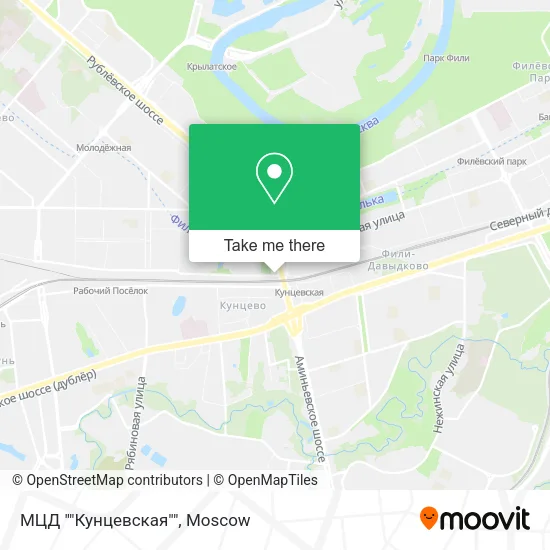 МЦД ""Кунцевская"" map