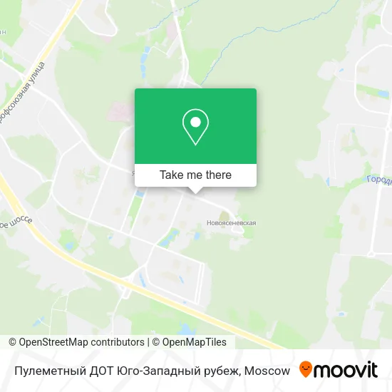 Пулеметный ДОТ Юго-Западный рубеж map