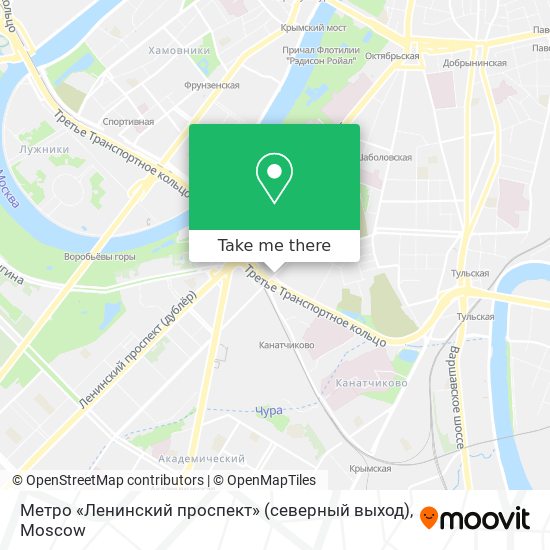 Метро «Ленинский проспект» (северный выход) map