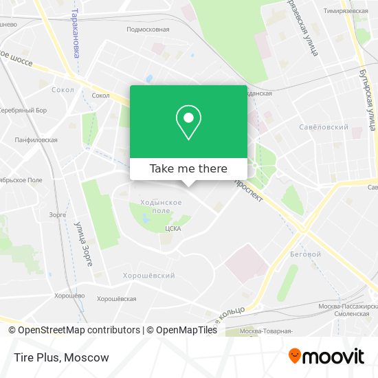 Tire Plus map