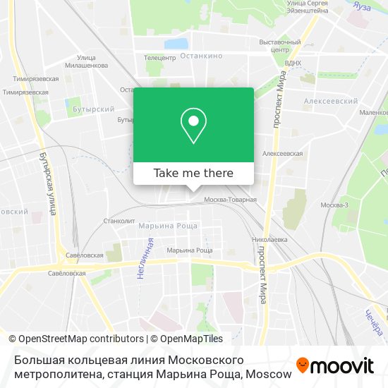 Большая кольцевая линия Московского метрополитена, станция Марьина Роща map