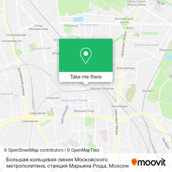 Большая кольцевая линия Московского метрополитена, станция Марьина Роща map