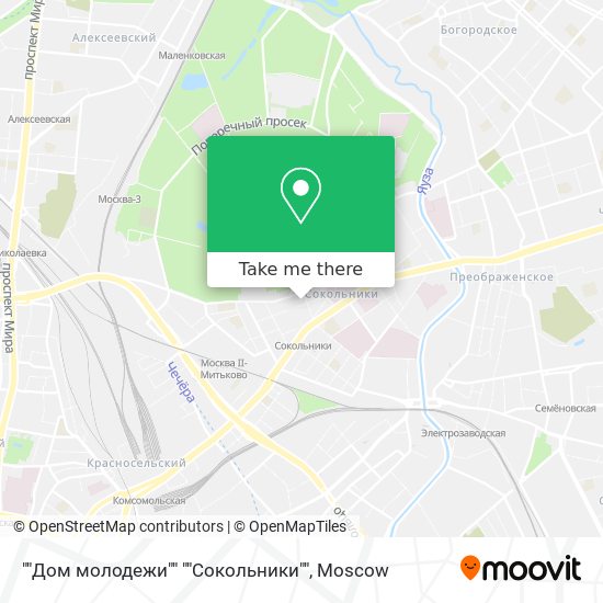 ""Дом молодежи"" ""Сокольники"" map