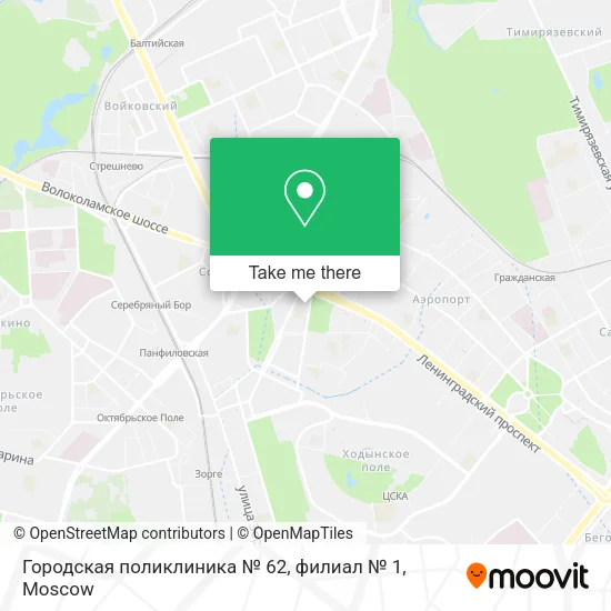 Городская поликлиника № 62, филиал № 1 map