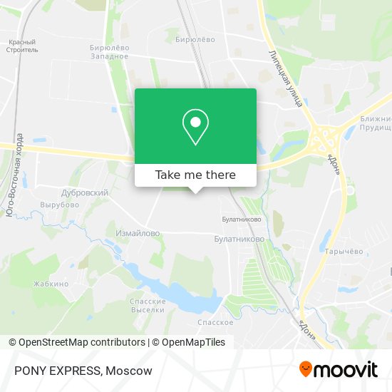 PONY EXPRESS map