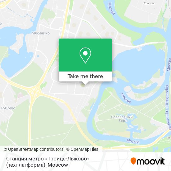 Станция метро «Троице-Лыково» (техплатформа) map