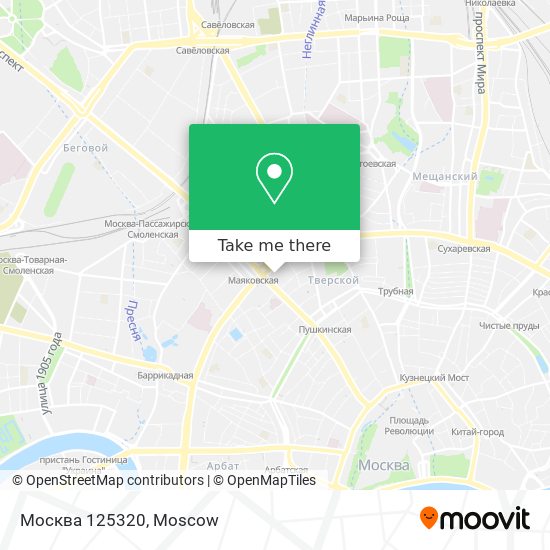 Москва 125320 map