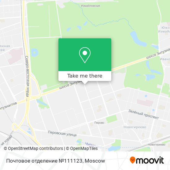 Почтовое отделение №111123 map