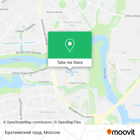 Братеевский пруд map
