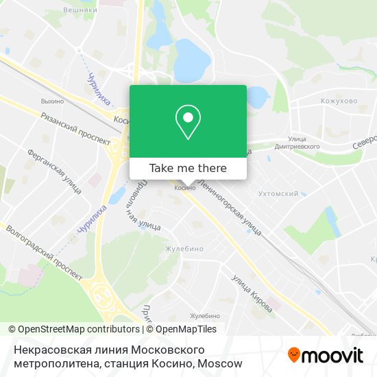 Некрасовская линия Московского метрополитена, станция Косино map
