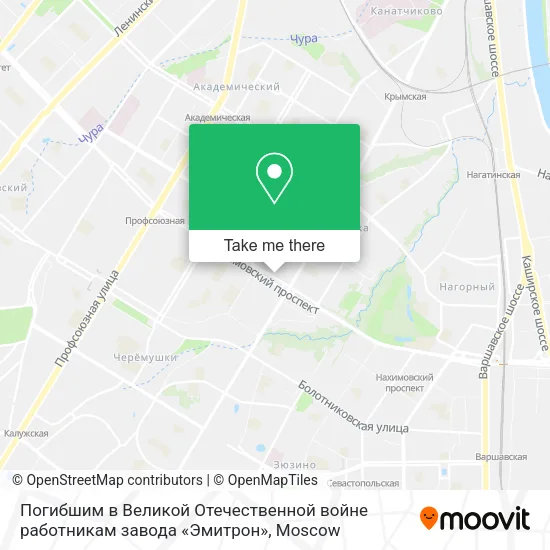 Погибшим в Великой Отечественной войне работникам завода «Эмитрон» map