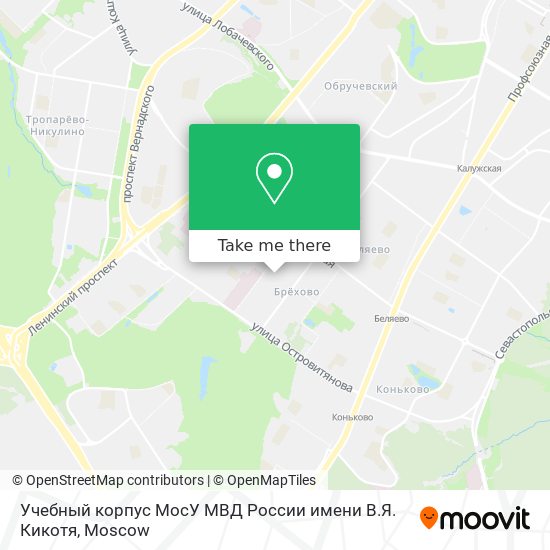 Учебный корпус МосУ МВД России имени В.Я. Кикотя map