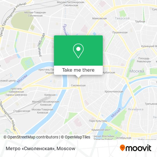 Метро «Смоленская» map