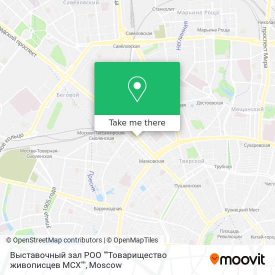 Выставочный зал РОО ""Товарищество живописцев МСХ"" map