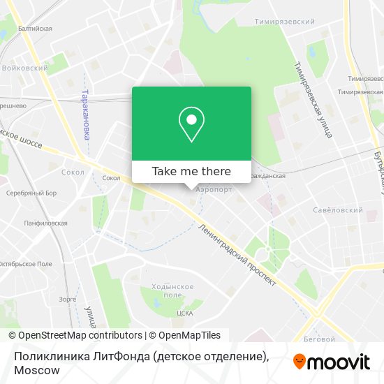 Поликлиника ЛитФонда (детское отделение) map