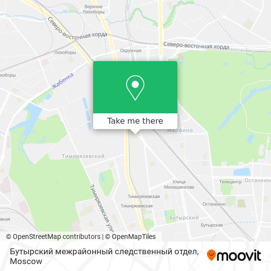 Бутырский межрайонный следственный отдел map