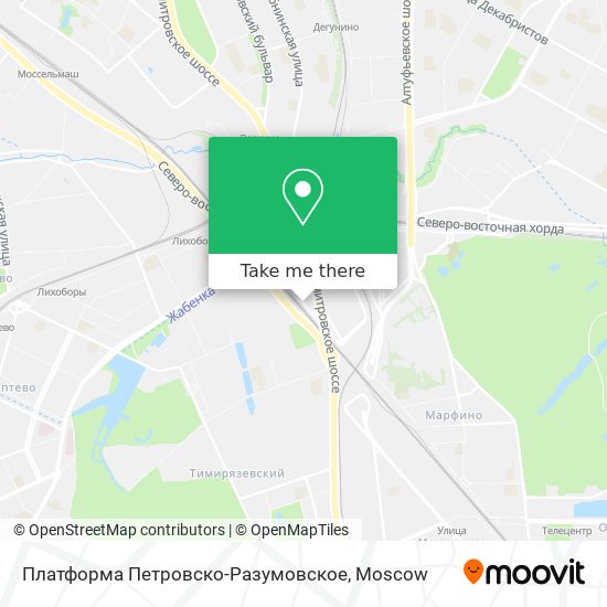 Платформа Петровско-Разумовское map