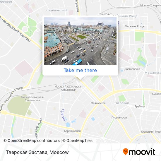 Тверская Застава map