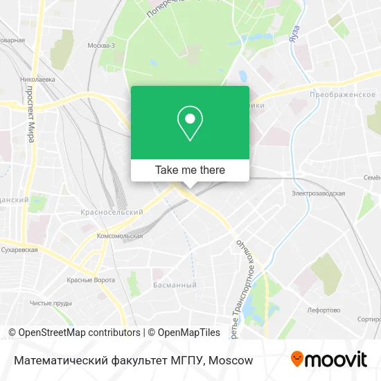 Математический факультет МГПУ map